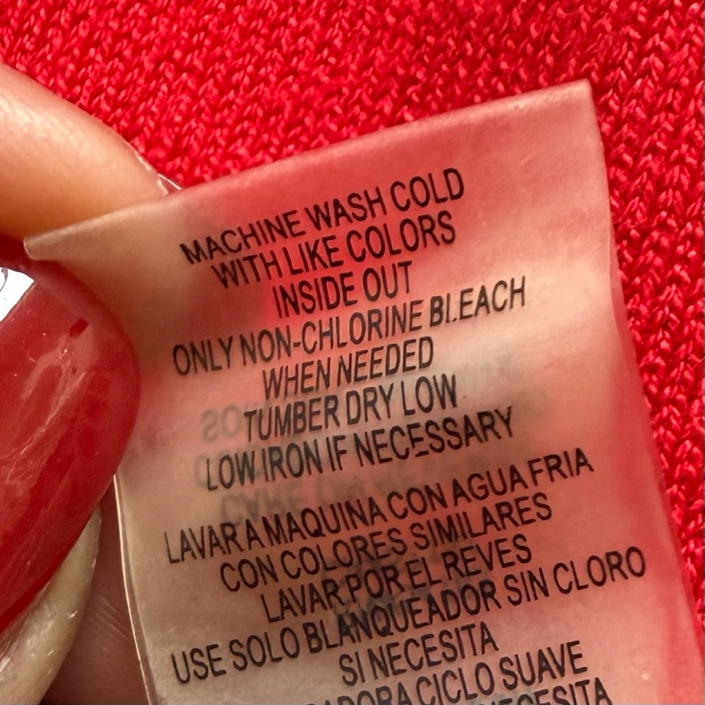 CALVIN KLEIN | Red, Black & Ivory Turtleneck Sweater - Picture 5 of 5